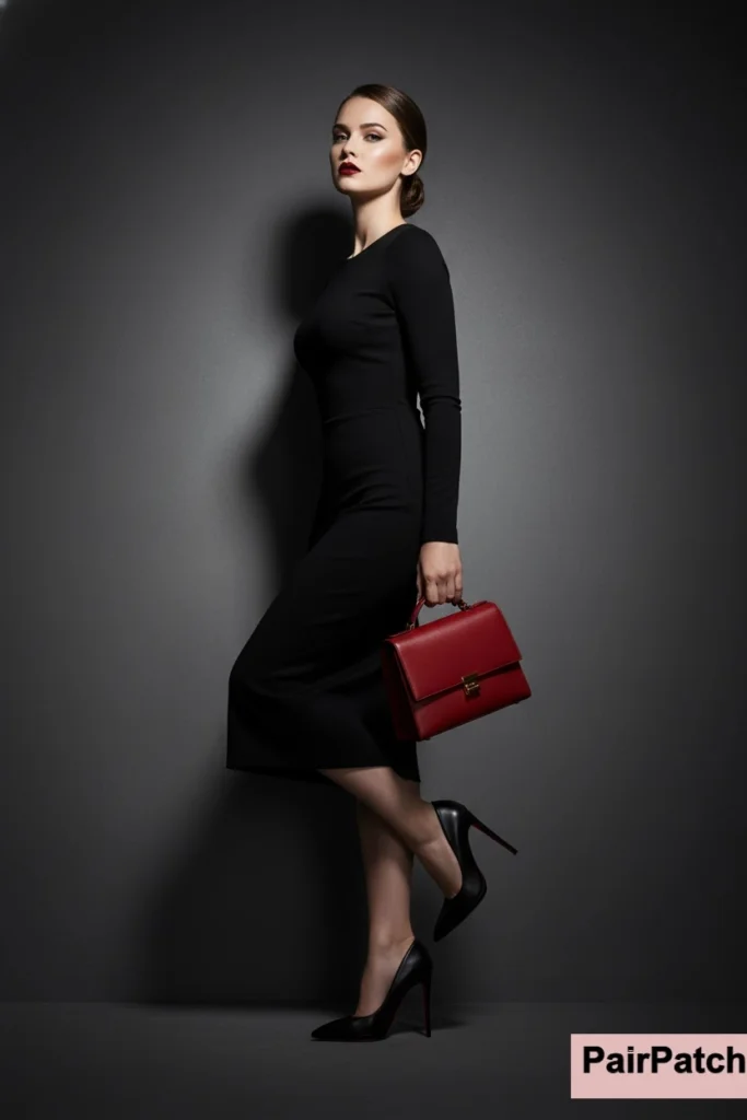 10. All-Black with Red Bottoms
