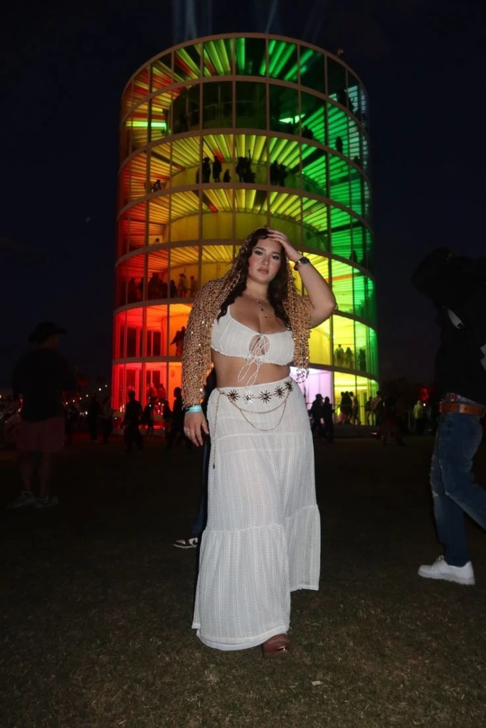 Sequined Cardigan with White Crop Top