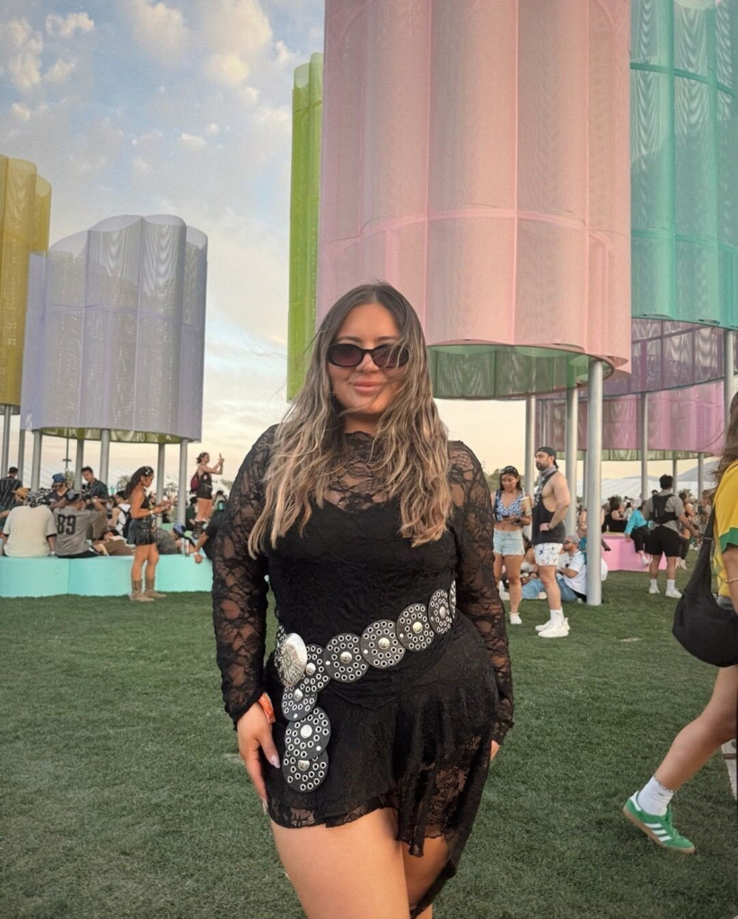 Black Lace with Statement Belt