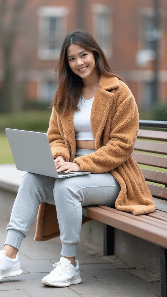Teddy Coat and Joggers