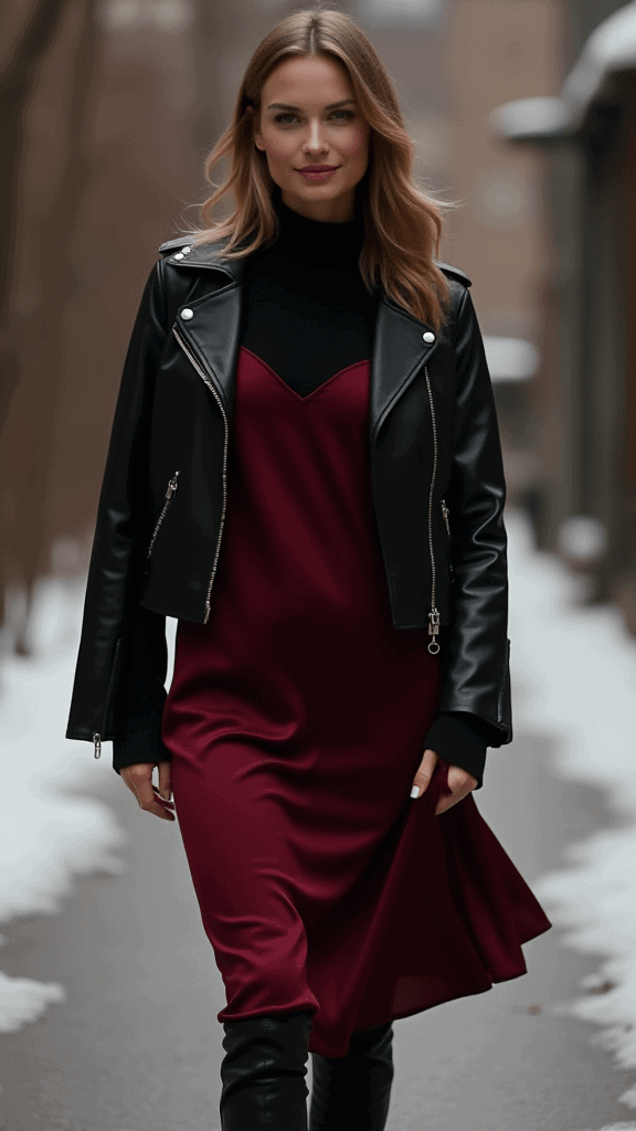 Slip Dress and Combat Boots
