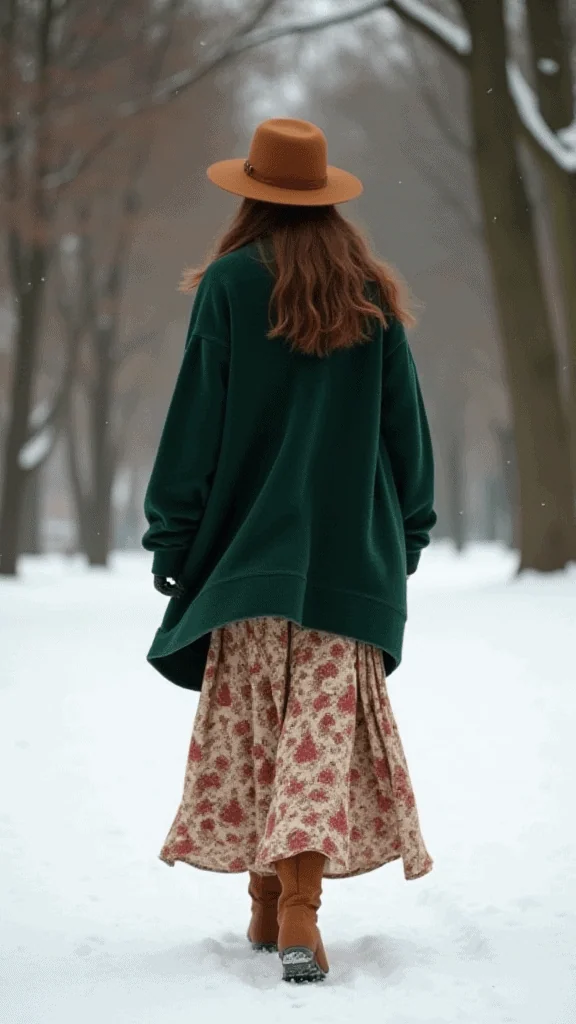 Maxi Skirt and Chunky Cardigan