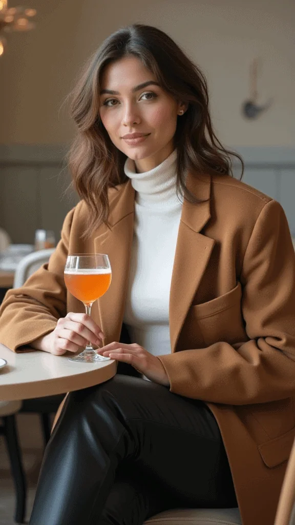 Leather Pants and Oversized Blazer
