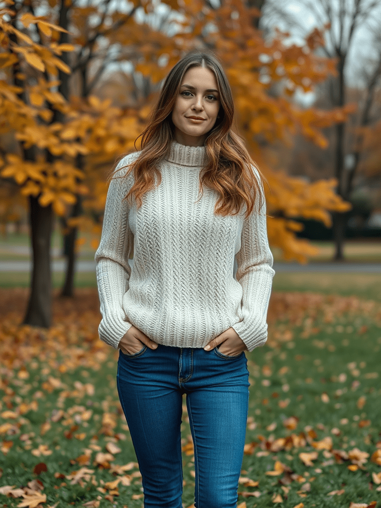 1. The Classic Sweater and Jeans Combo