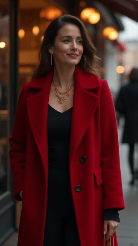 Jumpsuit and Statement Coat
