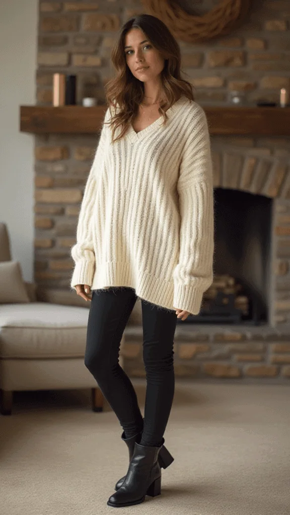 1. Oversized Sweater and Leggings
