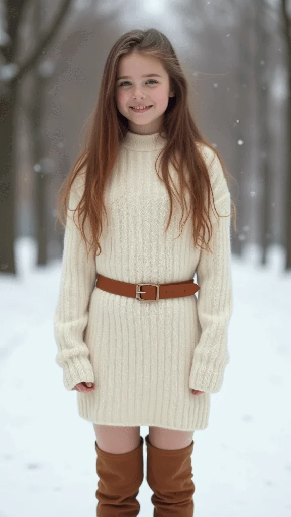 Sweater Dress and Over-the-Knee Boots
