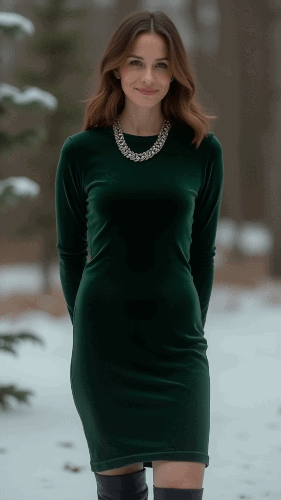 Velvet Bodycon Dress
