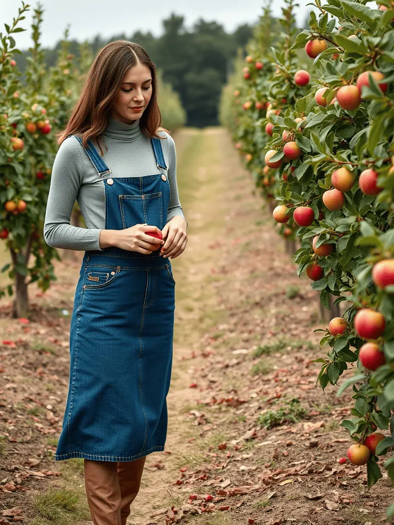 19. Turtleneck and Overall Dress