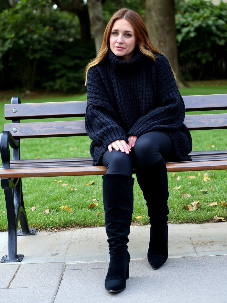 7. Leggings and Over-the-Knee Boots