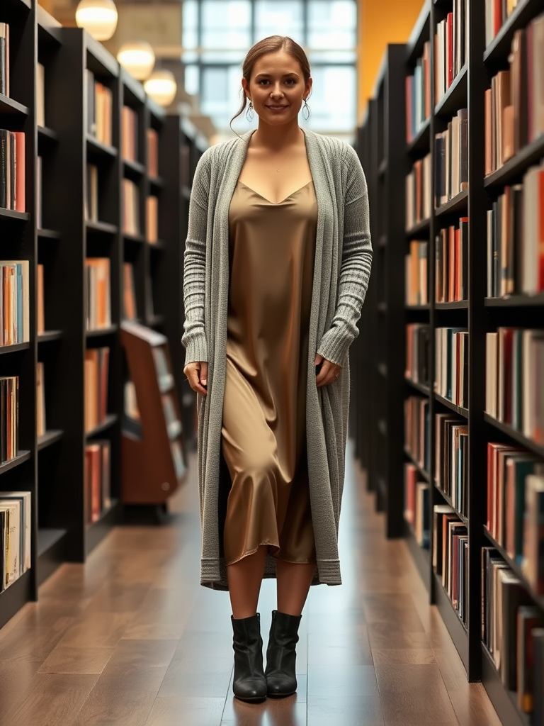 Cardigan and Slip Dress
