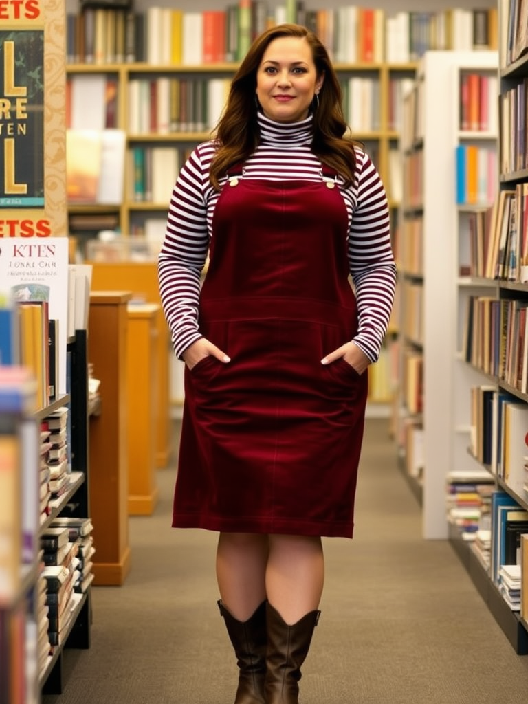 Corduroy Overall Dress
