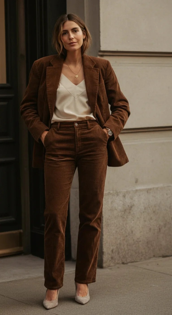 Corduroy and Silk Blend