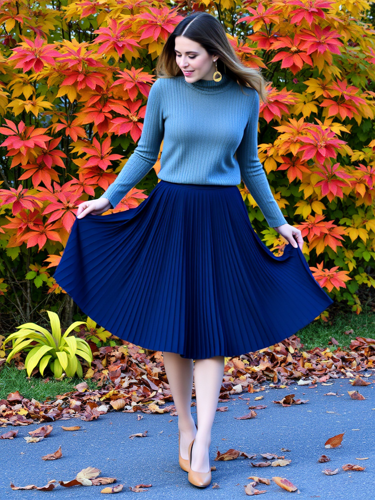 8. The Pleated Skirt Perfection
