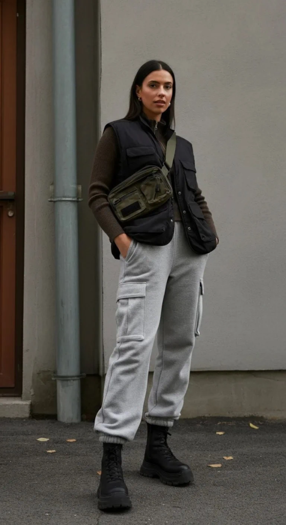 Utility Vest and Cargo Sweatpants