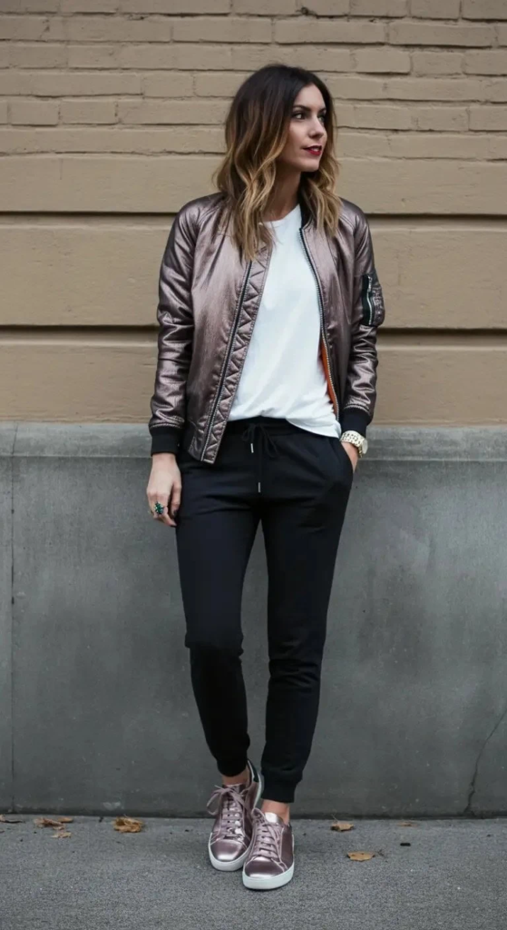 Bomber Jacket and Jogger Sweatpants