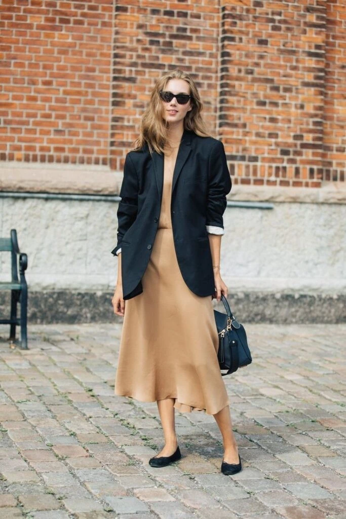 Tailored Blazer and Midi Dress Combo