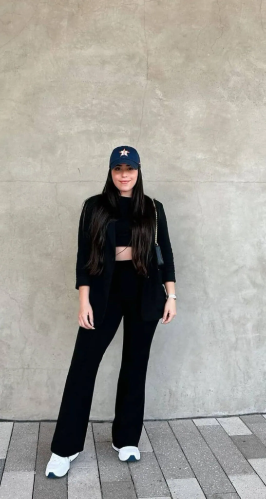 All-Black with Sporty Baseball Cap