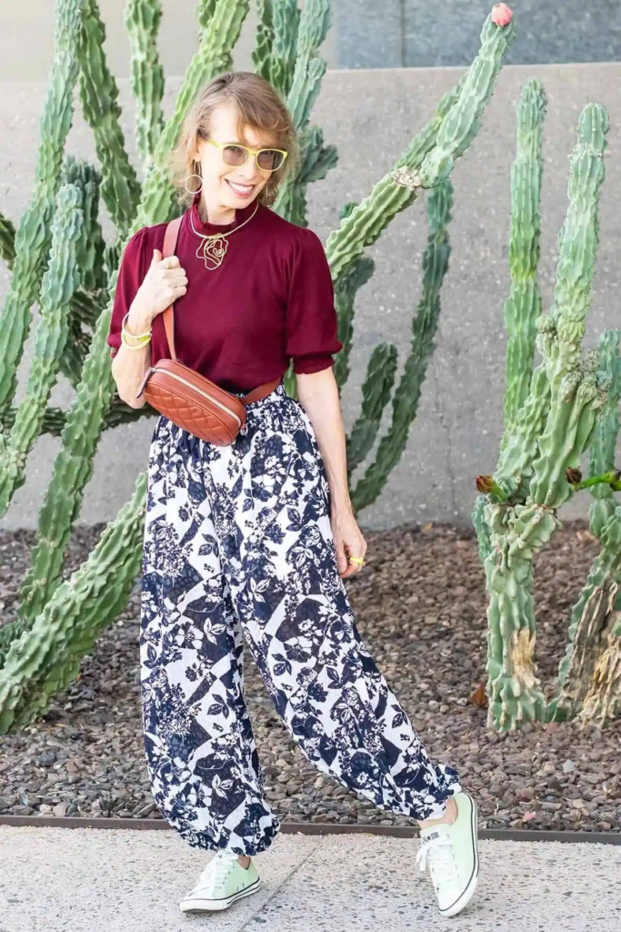 Chic Comfort with Floral Flair