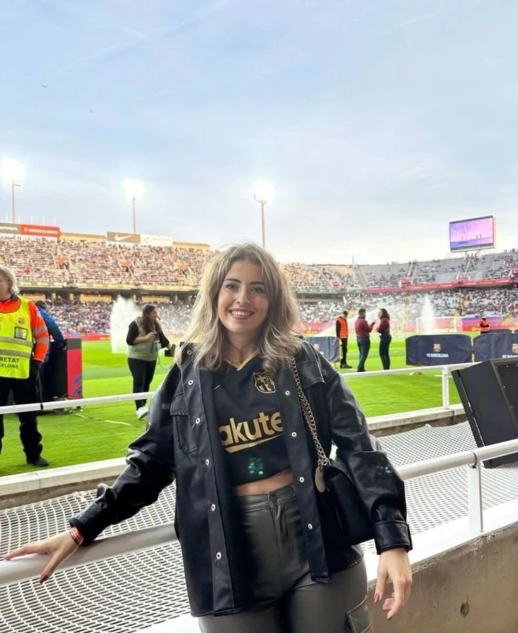 Black Leather Jacket with Team Graphic