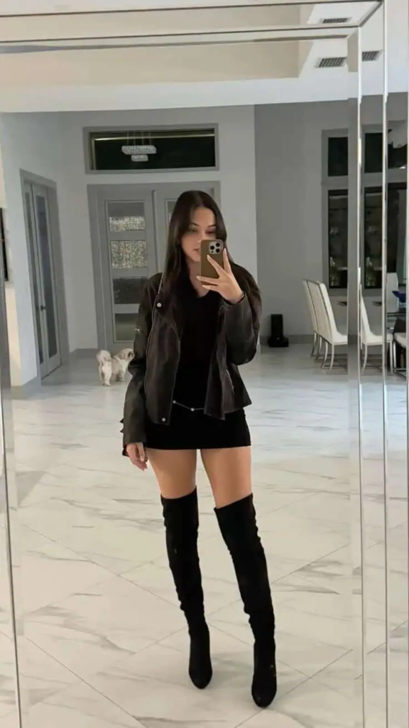 Edgy Leather and Thigh-High Boots