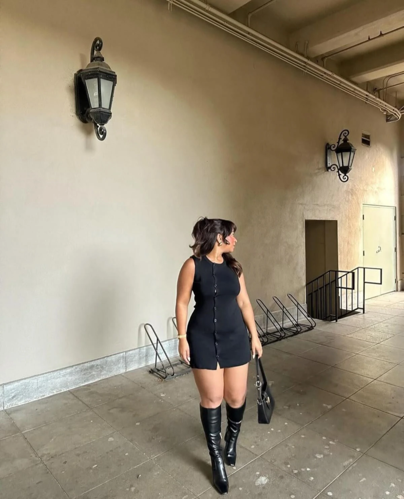Sleek Mini with Knee-High Boots