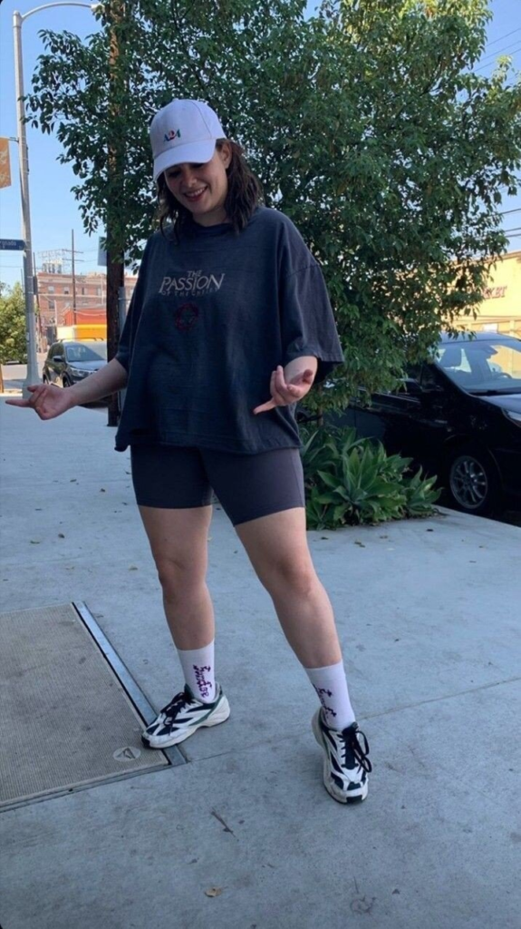 Oversized Tee with Fitted Bike Shorts
