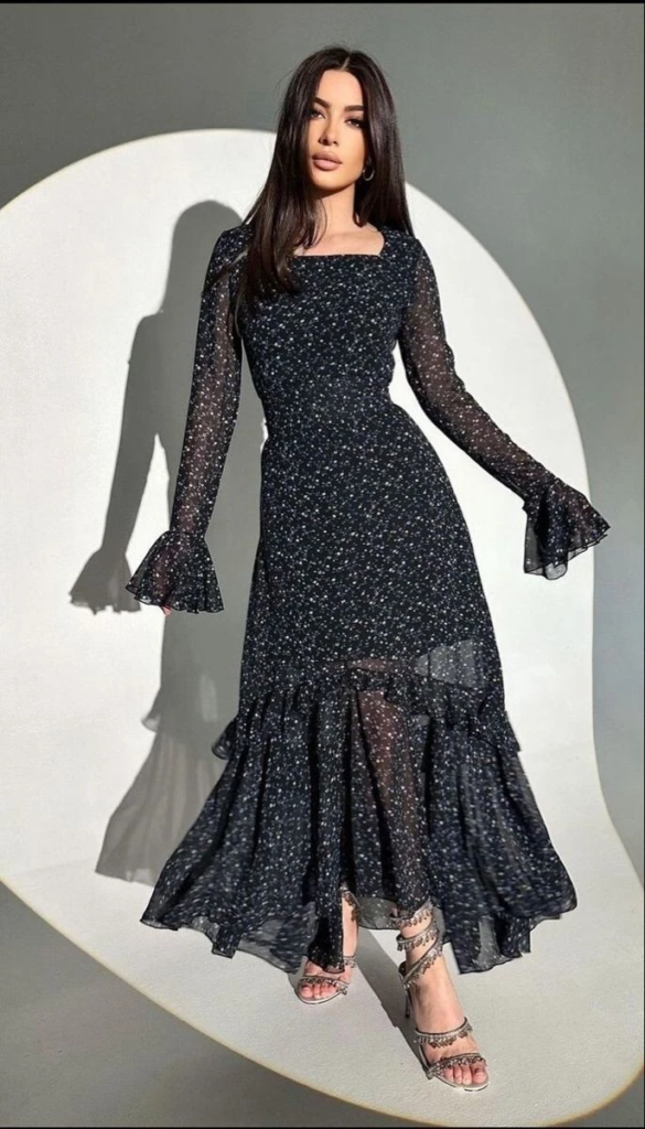 Starry Night Sheer Maxi Dress