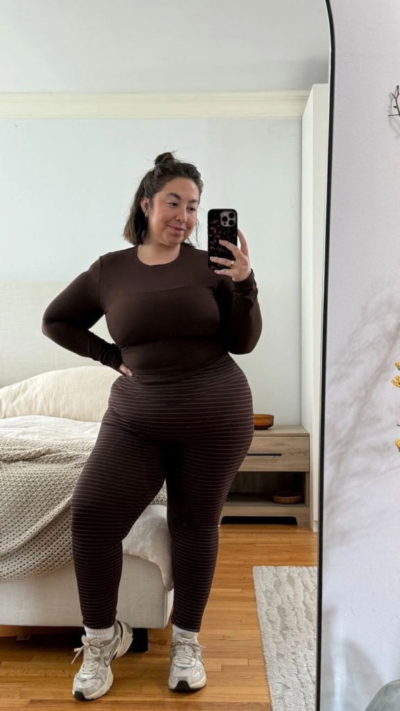 Chocolate Brown Ribbed Athleisure Basics
