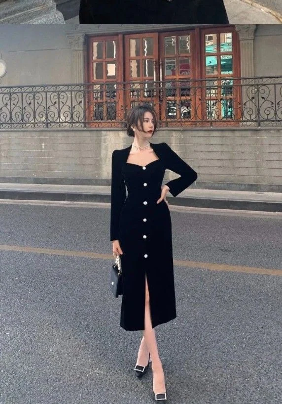 Sleek Button-Down Midi Dress