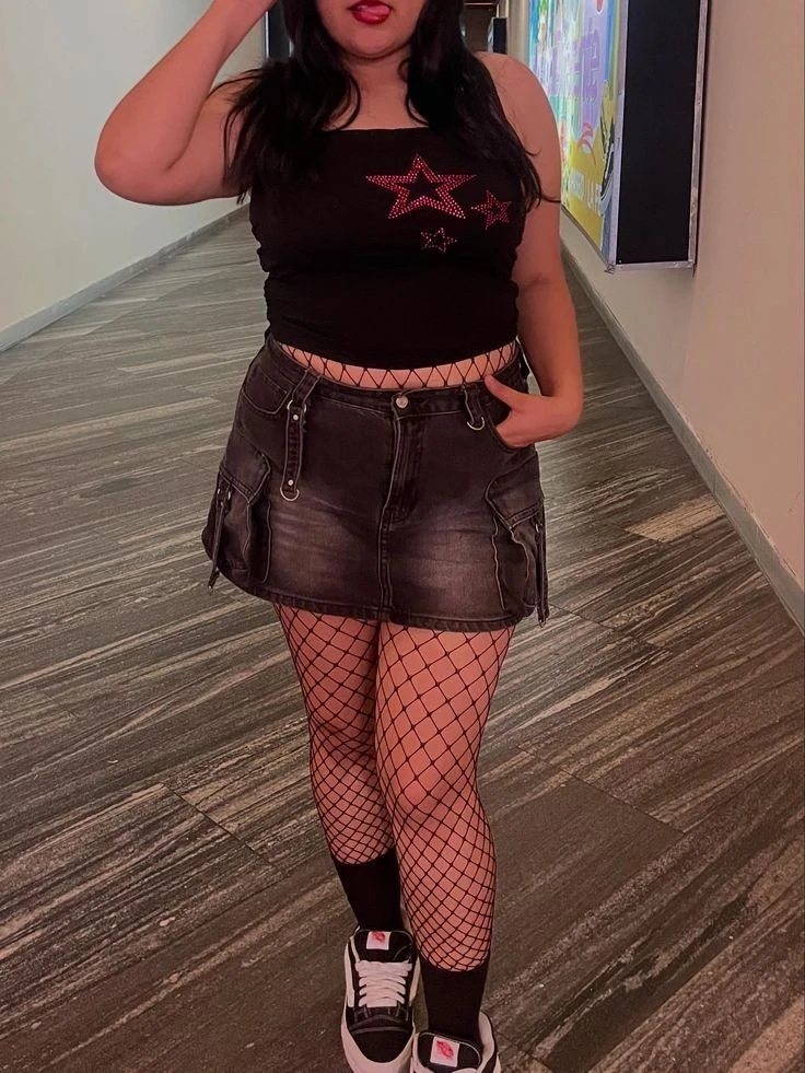 Black Tank with Rhinestone Stars
