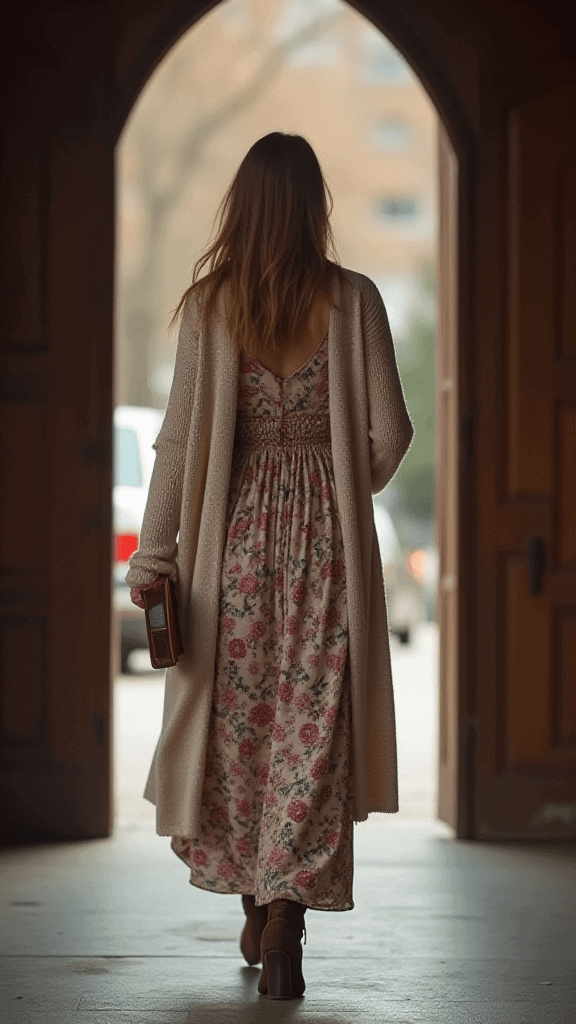 Maxi Dress and Cardigan
