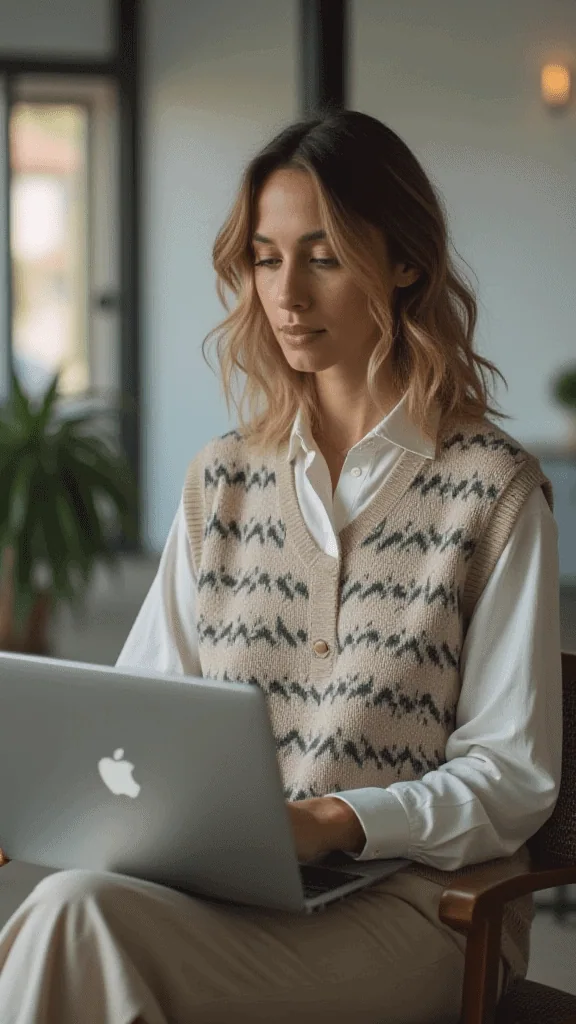 Sweater Vest Layering
