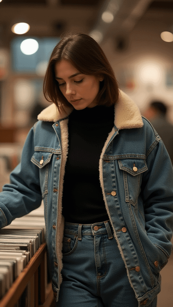 Shearling Denim Jacket