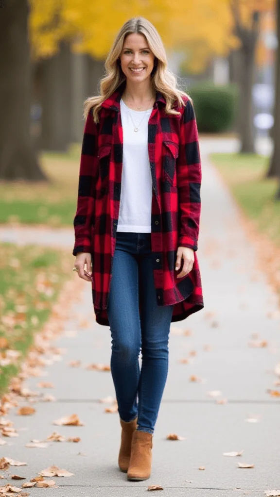Plaid Shacket and Jeans