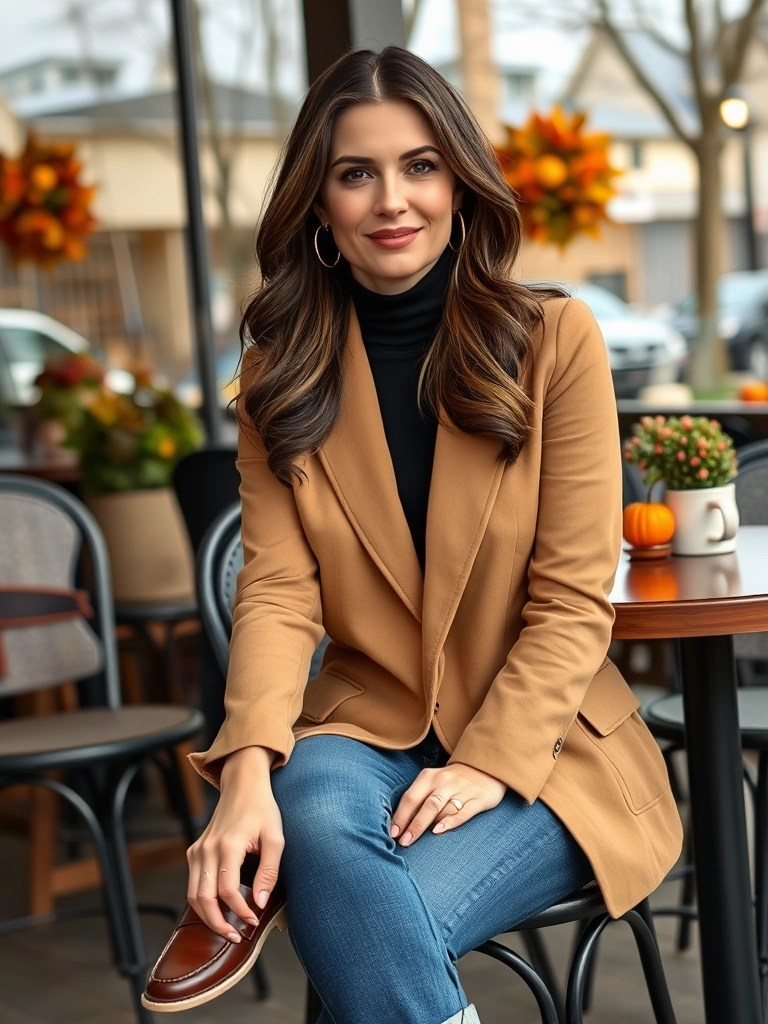 Blazer and Turtleneck
