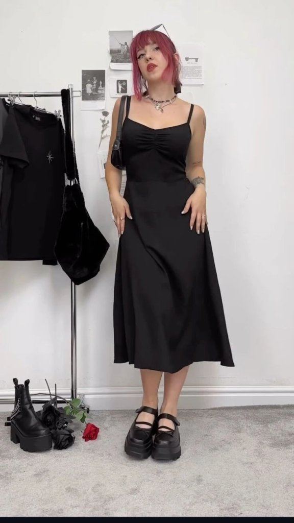 Modern Goth with Platform Boots
