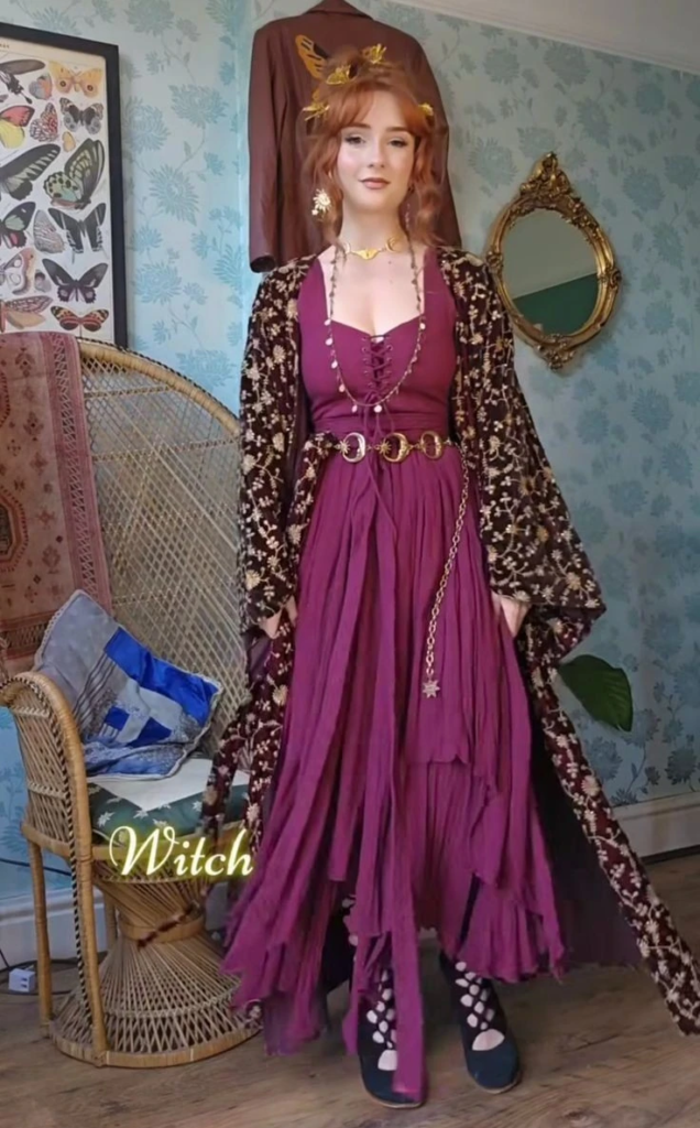 Enchanted Witch Gown With Cape
