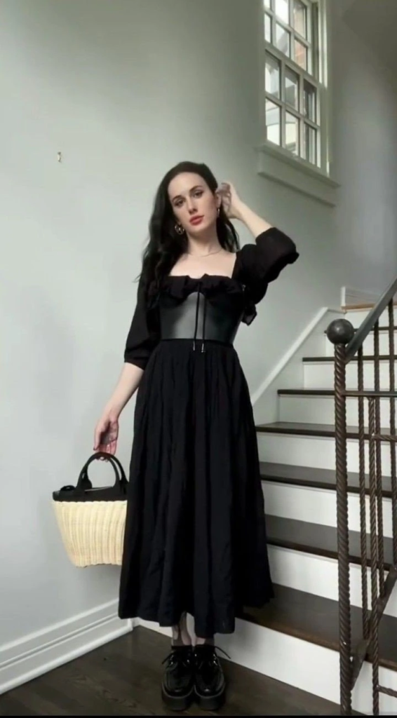 Off-Shoulder Black Dress Elegance
