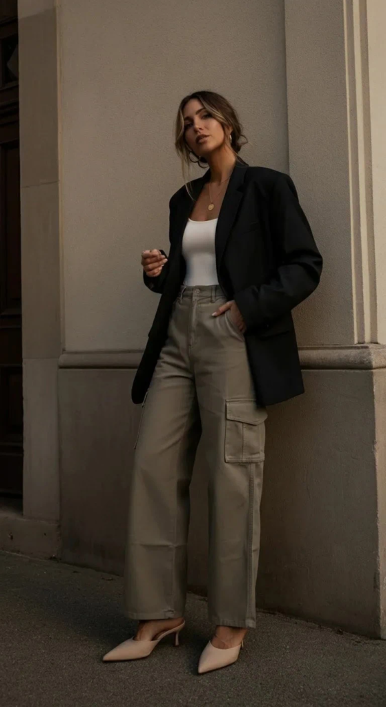 Oversized Blazer Combination