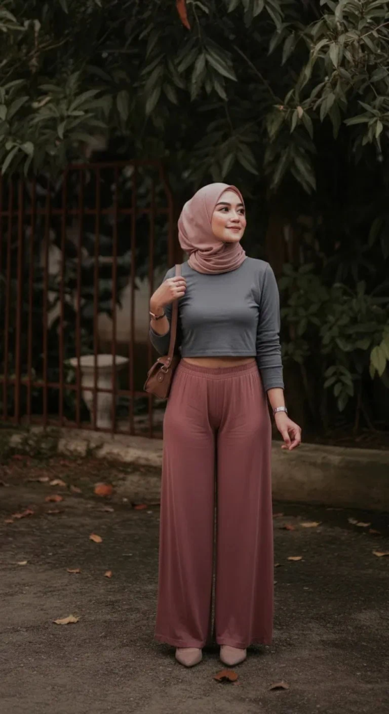 9. Palazzo Pants and a Crop Top