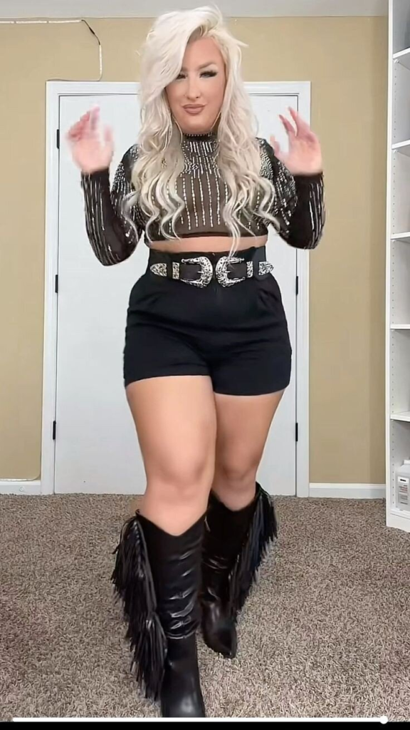 13. Hot Pink Embroidered Top with Fringe Skirt