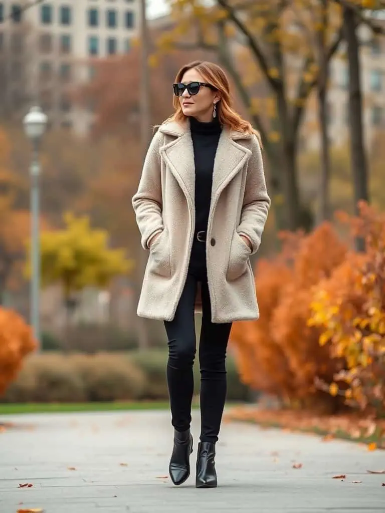 Teddy Coat and Skinny Jeans