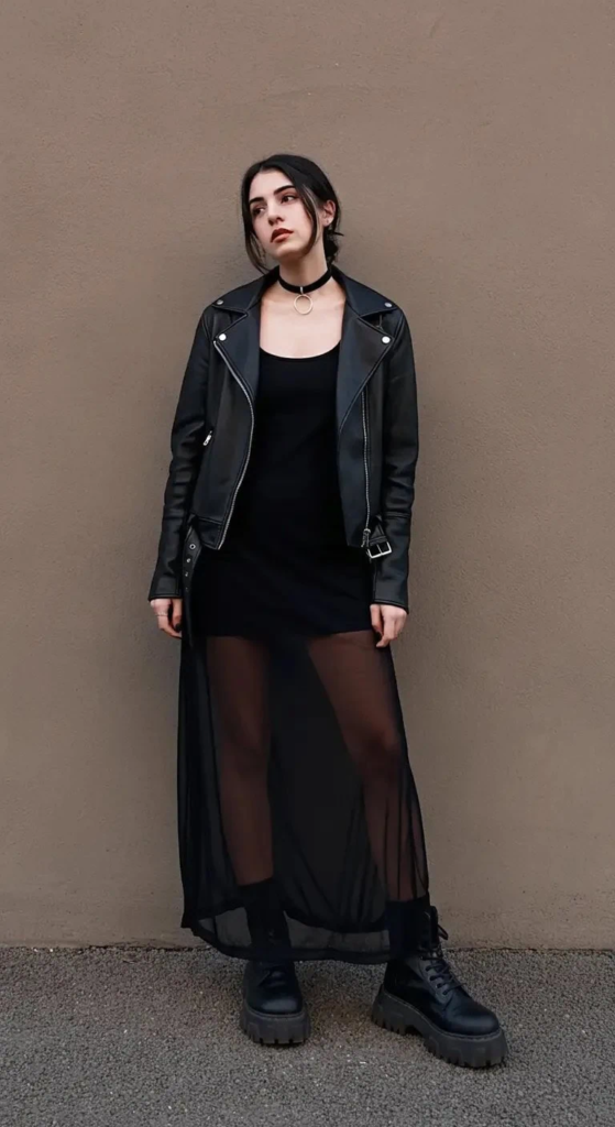 Oversized Button-Down and Leather Shorts