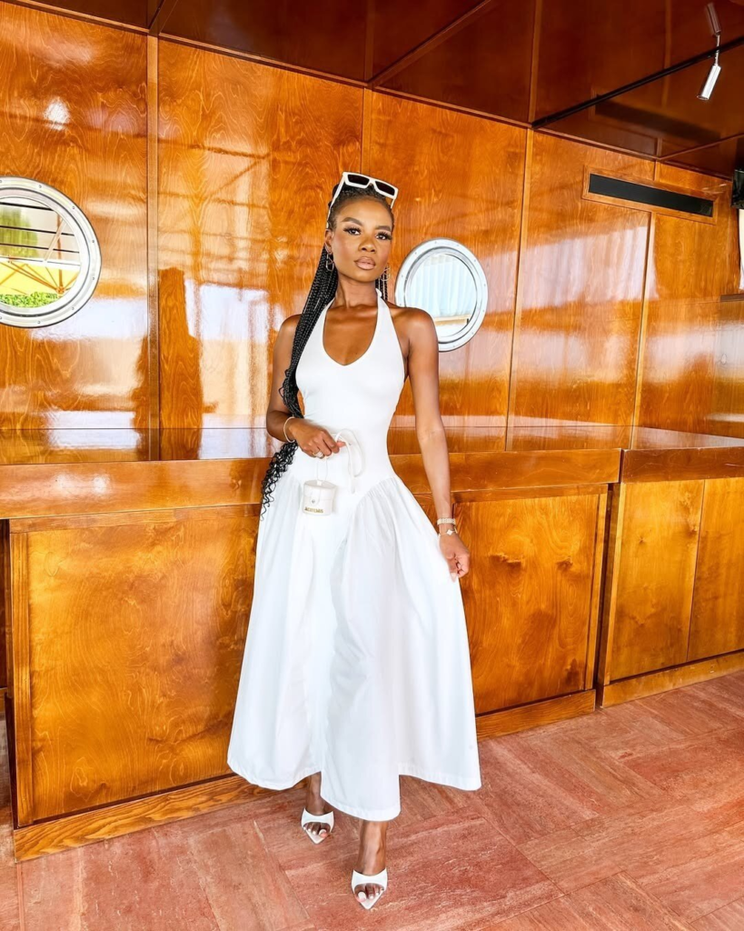 Elegant Halter Midi Dress