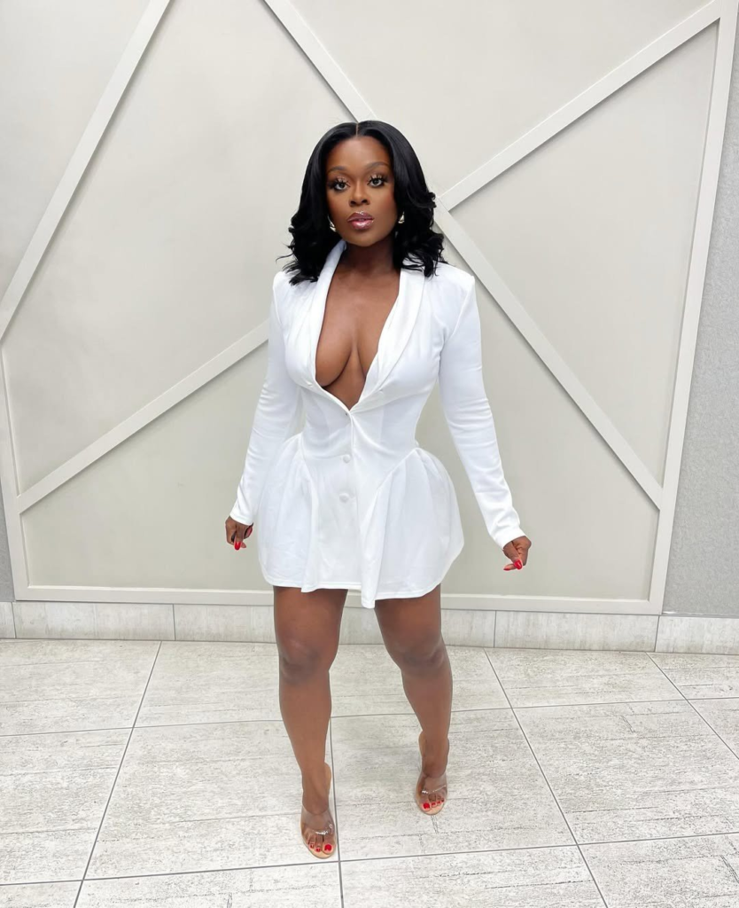 Daring White Plunge Mini Dress