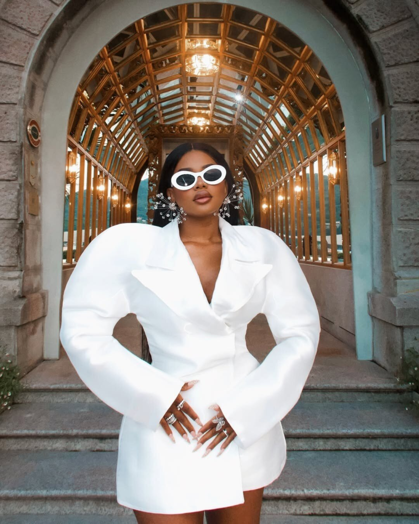 Avant-Garde Oversized White Blazer Dress