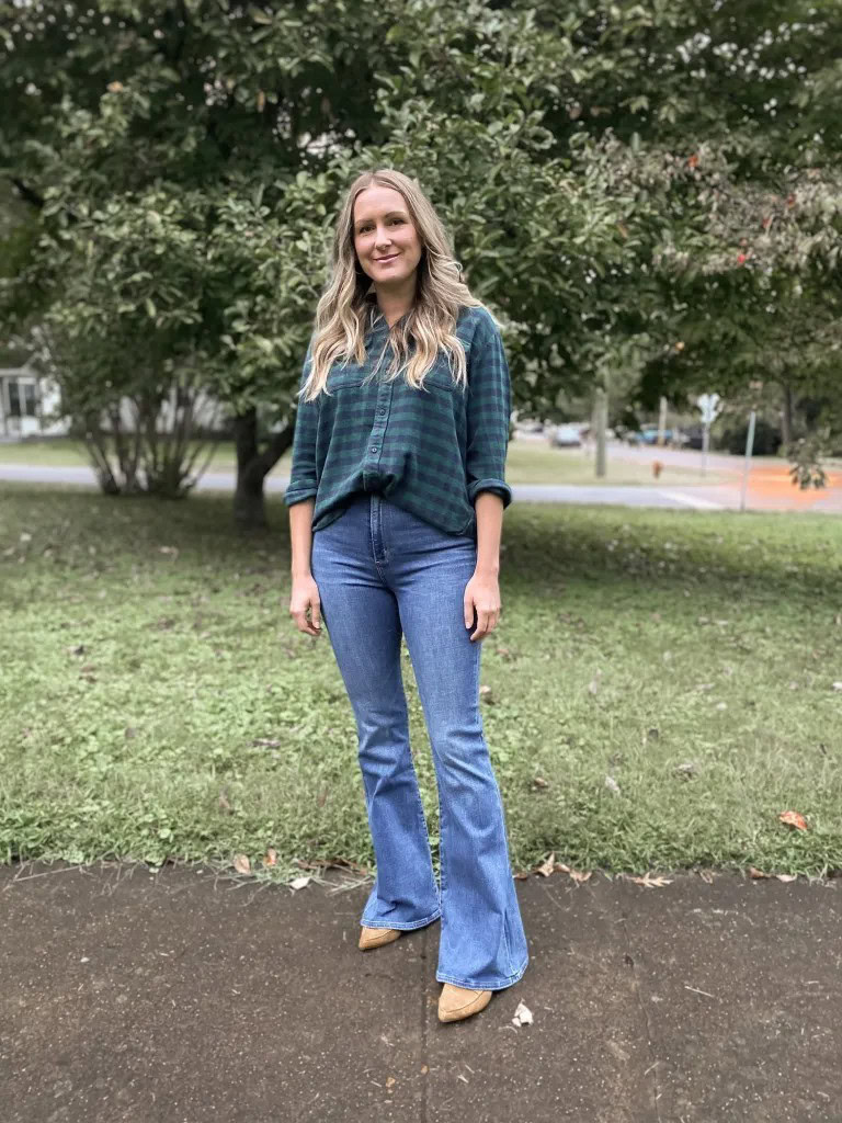Flared Jeans and Plaid Perfection