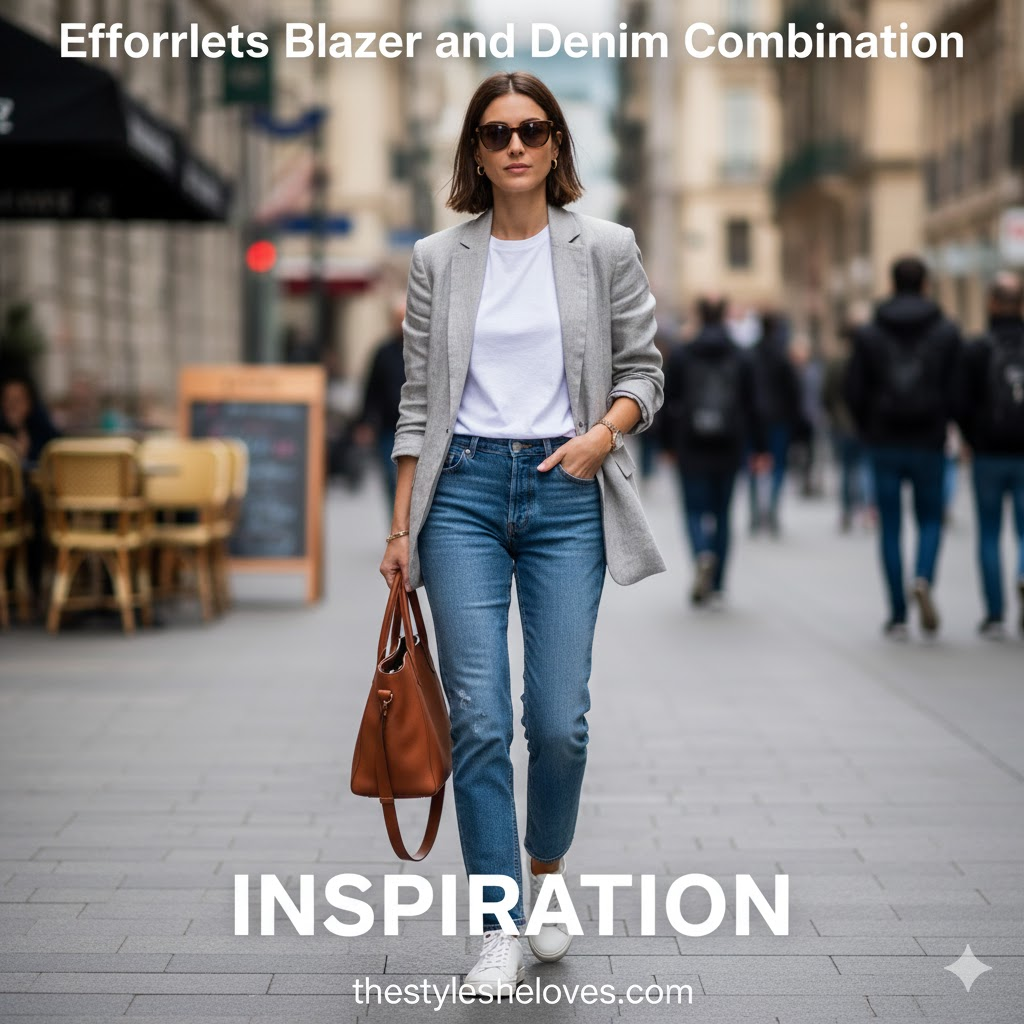 Effortless Blazer and Denim Combination